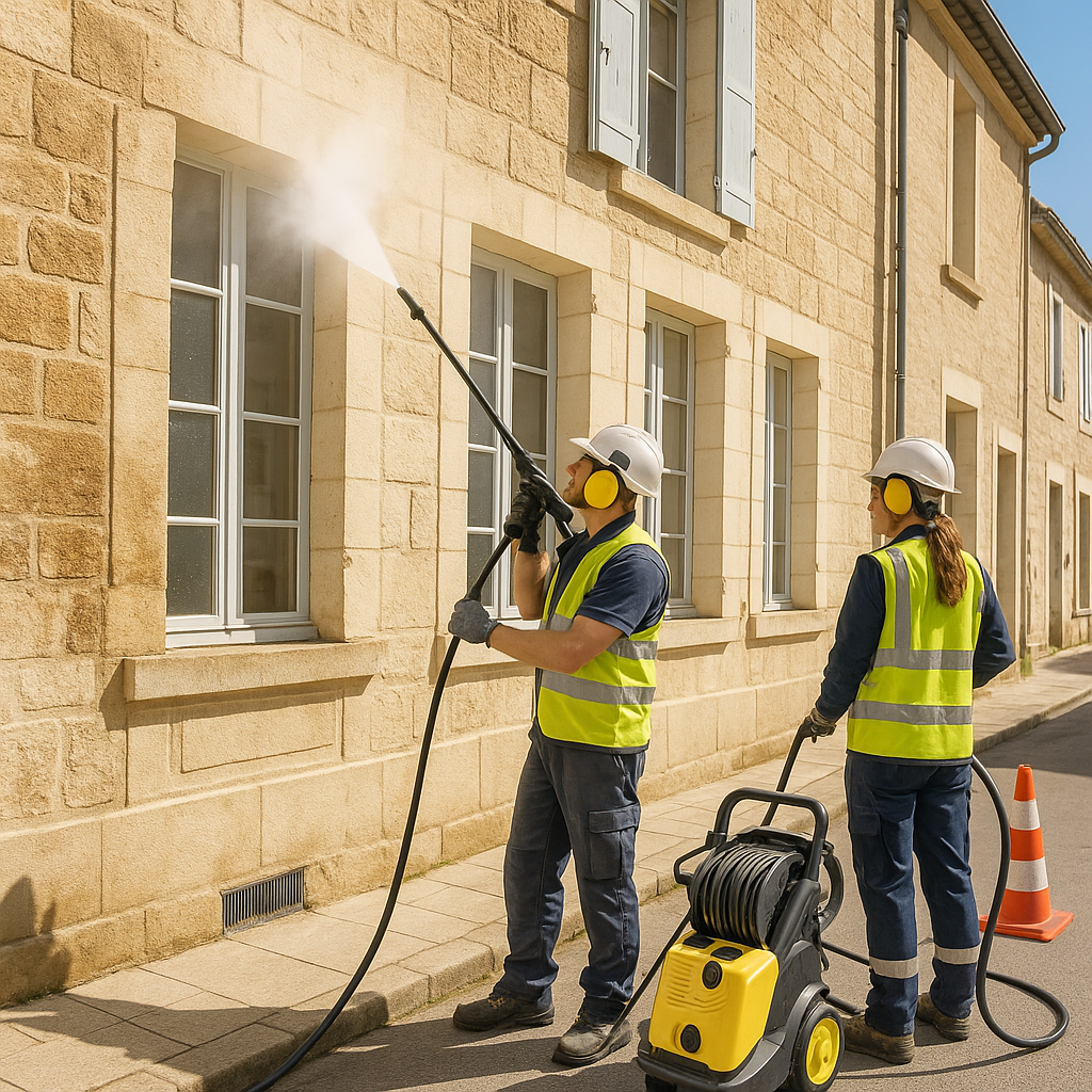 Nettoyage de façades, toitures, gouttières et espaces extérieurs